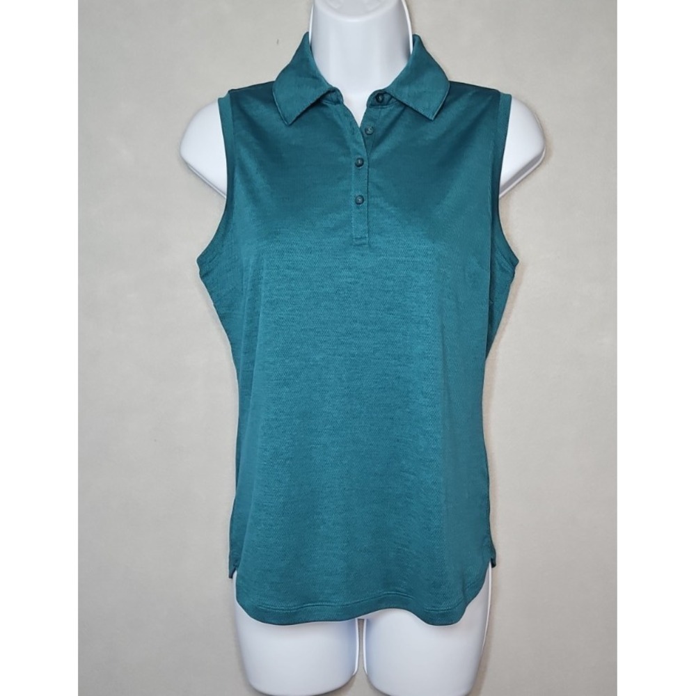Walter Hagen Womens Teal Clubhouse Sleeveless Golf Polo Size Small NWT